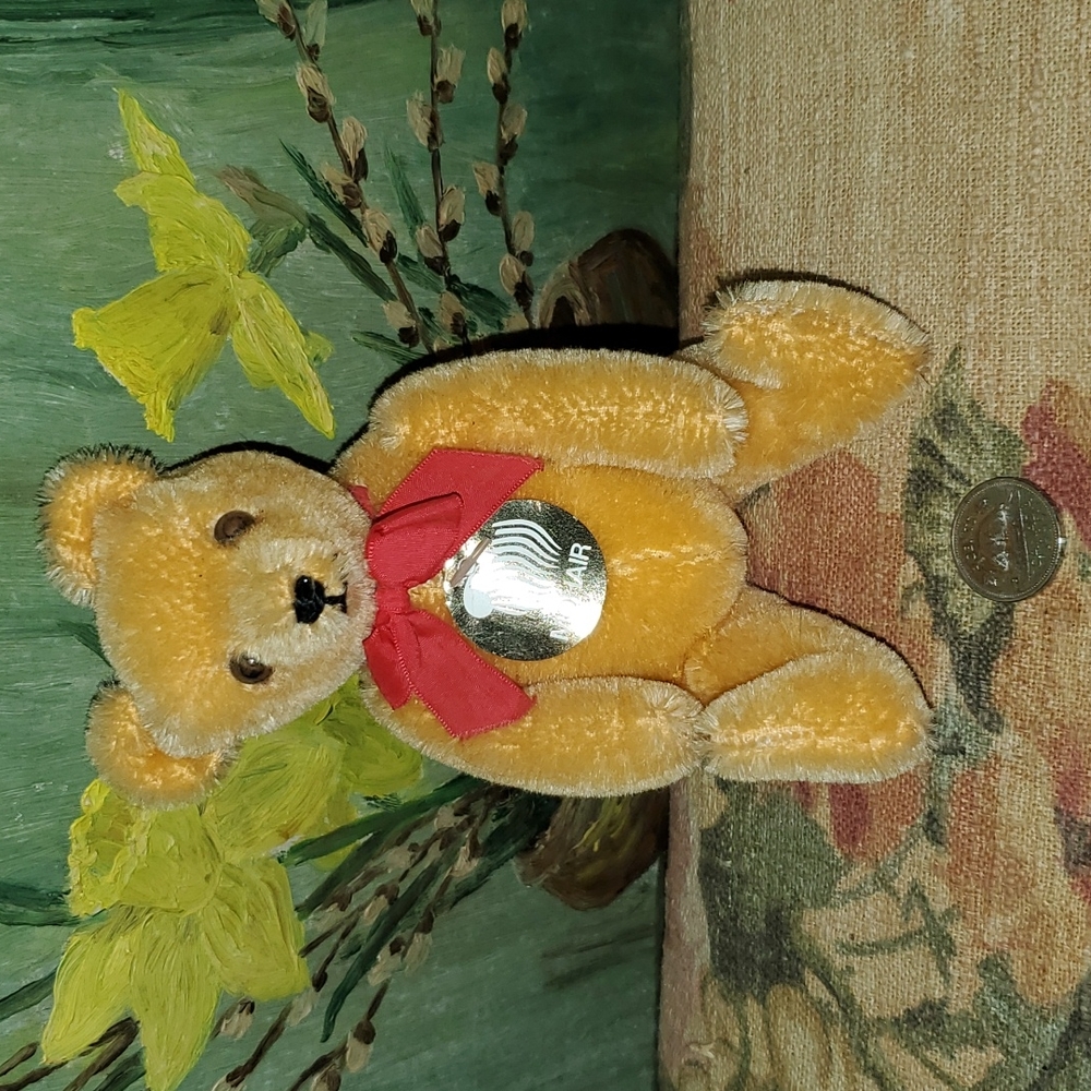Small 6.5" Collectible Wool Cotton Mohair Teddy Bear Hermann W Germany